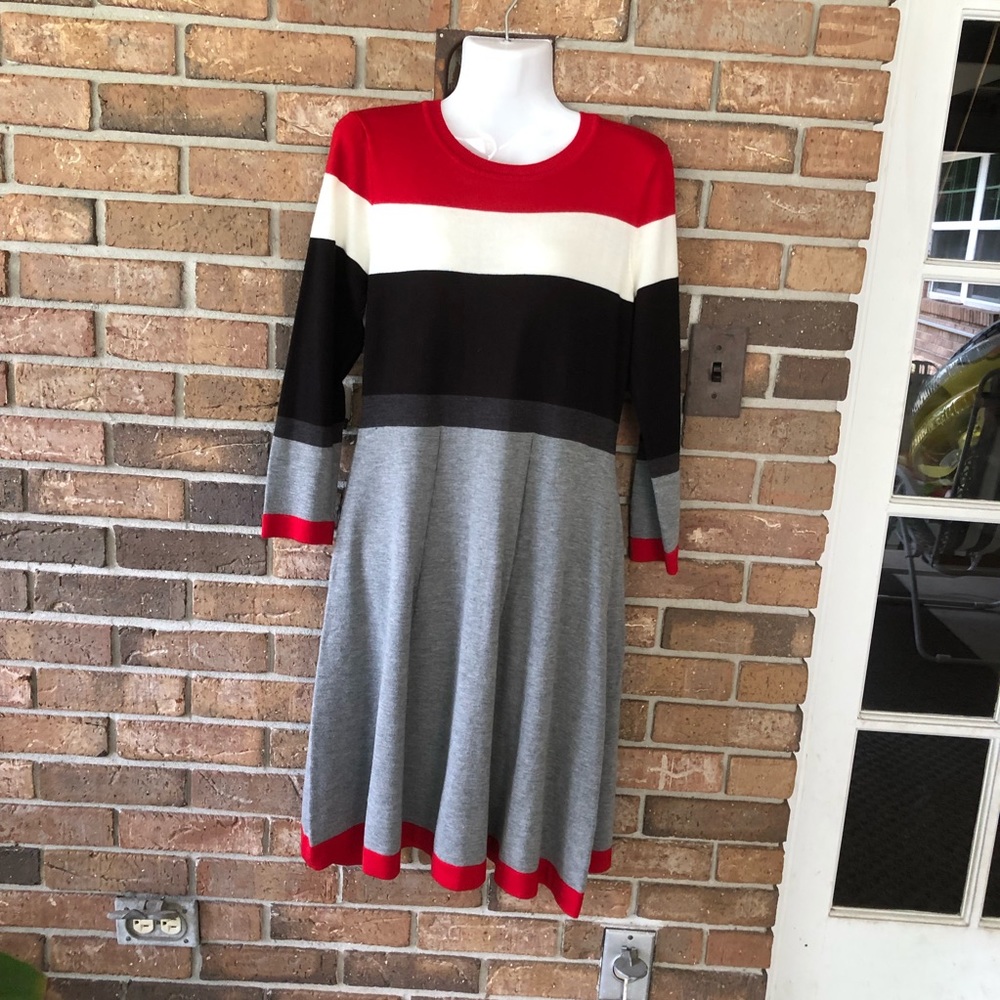 Jessica Howard Dress Small Long Sleeves Gray